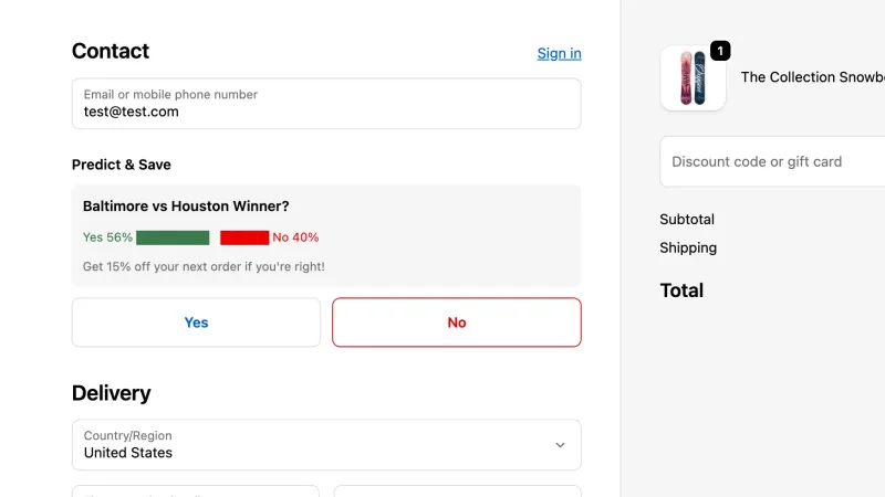 Prediction market selection